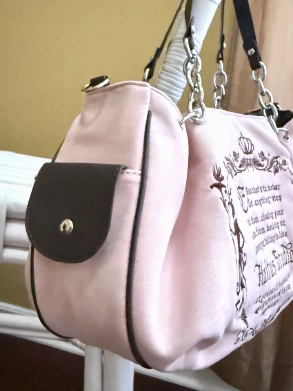Y2K Haitus Studio Pink Gothic Vintage Tote Shoulder Bag NWOT - Picture 4 of 13